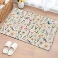 thumbnail image 1 of Entryway Rug 2'x3', Spring Floral Small Rug for Kitchen Bathroom Door Mat Indoor Entrance, Elegant Pastoral Flowers Dragonfly Rustic Non-Slip Area Rugs Floor Mats Carpet Front Door Rugs, 1 of 8
