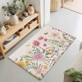 thumbnail image 1 of Entryway Rug 2'x3', Spring Flowers Kitchen Runner Rugs Non-Slip Carpet Mats, Farmhouse Retro Botanical Floral Butterfly Bedside Rugs Runners Washable Floor Carpet for Bathroom Laundry Room, 1 of 8
