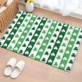 thumbnail image 1 of Entryway Rug 2'x3', St. Patrick's Day Small Rug for Kitchen Bathroom Door Mat Indoor Entrance, Green Irish Lucky Clovers Stripes Non-Slip Area Rugs Floor Mats Carpet Front Door Rugs, 1 of 8