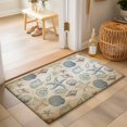 thumbnail image 1 of Entryway Rug 2'x3', Summer Coastal Kitchen Runner Rugs Non-Slip Carpet Mats, Marine Beach Seashell Starfish Conch Beige Bedside Rugs Runners Washable Floor Carpet for Bathroom Laundry Room, 1 of 8