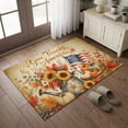 thumbnail image 1 of Entryway Rug 2'x3', Thanksgiving Kitchen Runner Rugs Non-Slip Carpet Mats, Fall Pumpkin USA Flag Sunflowers Retro Bedside Rugs Runners Washable Floor Carpet for Bathroom Laundry Room, 1 of 8