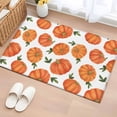 thumbnail image 1 of Entryway Rug 2'x3', Thanksgiving Small Rug for Kitchen Bathroom Door Mat Indoor Entrance, Fall Orange Pumpkin Green Maple Leaves Non-Slip Area Rugs Floor Mats Carpet Front Door Rugs, 1 of 8