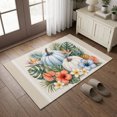 thumbnail image 1 of Entryway Rug 2'x3', Tropical Plants Pumpkins Kitchen Runner Rugs Non-Slip Carpet Mats, Summer Fall Farmhouse Palm Leaves Bedside Rugs Runners Washable Floor Carpet for Bathroom Laundry Room, 1 of 8