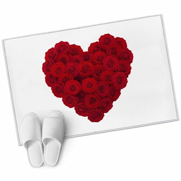 Entryway Rug 2'x3' Valentine's Day Small Area Rug Non-Slip Front Door Mat Washable Floor Carpet for Indoor Entrance Kitchen Bathroom