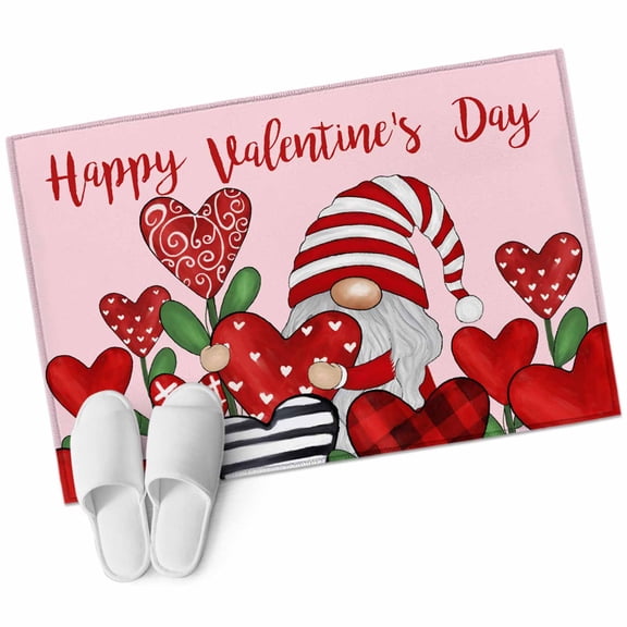 Entryway Rug 2'x3' Valentines Small Area Rug Non-Slip Front Door Mat Washable Floor Carpet for Indoor Entrance Kitchen Bathroom