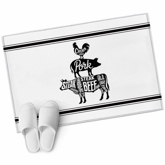 Entryway Rug 2'x3' Vintage Animals Small Area Rug Non-Slip Front Door Mat Washable Floor Carpet for Indoor Entrance Kitchen Bathroom