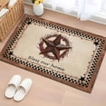 thumbnail image 1 of Entryway Rug 2'x3', Western Star Vintage Small Rug for Kitchen Bathroom Door Mat Indoor Entrance, Country Texas Stars Buffalo Plaid Brown Non-Slip Area Rugs Floor Mats Carpet Front Door Rugs, 1 of 8