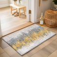 thumbnail image 1 of Entryway Rug 2'x3', Yellow Grey Abstract Kitchen Runner Rugs Non-Slip Carpet Mats, Gradient Geometric Graffiti Modern Art Bedside Rugs Runners Washable Floor Carpet for Bathroom Laundry Room, 1 of 8