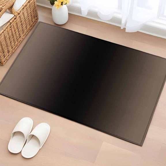 Entryway Rug 2x3 Ft, Brown Black Ombre Non Slip Small Area Rugs for Front Door, Modern Gradient Abstract Art Washable Low Pile Accent Carpet Doormat for Indoor Entrance Kitchen Bathroom Doorway