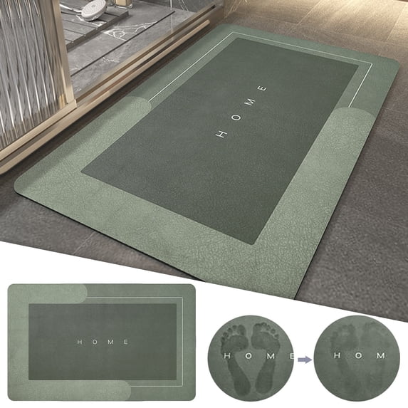 Entryway Rug Cozival Ndoor Outdoor Door Mat 16"x24", Low Profile Velvet Carpet Rug, Super Absent Quick Dry Non Slip Entryway Mat, Washable Dirt Trap Floor Mat for Home Entrance, Low Profile Door Mat