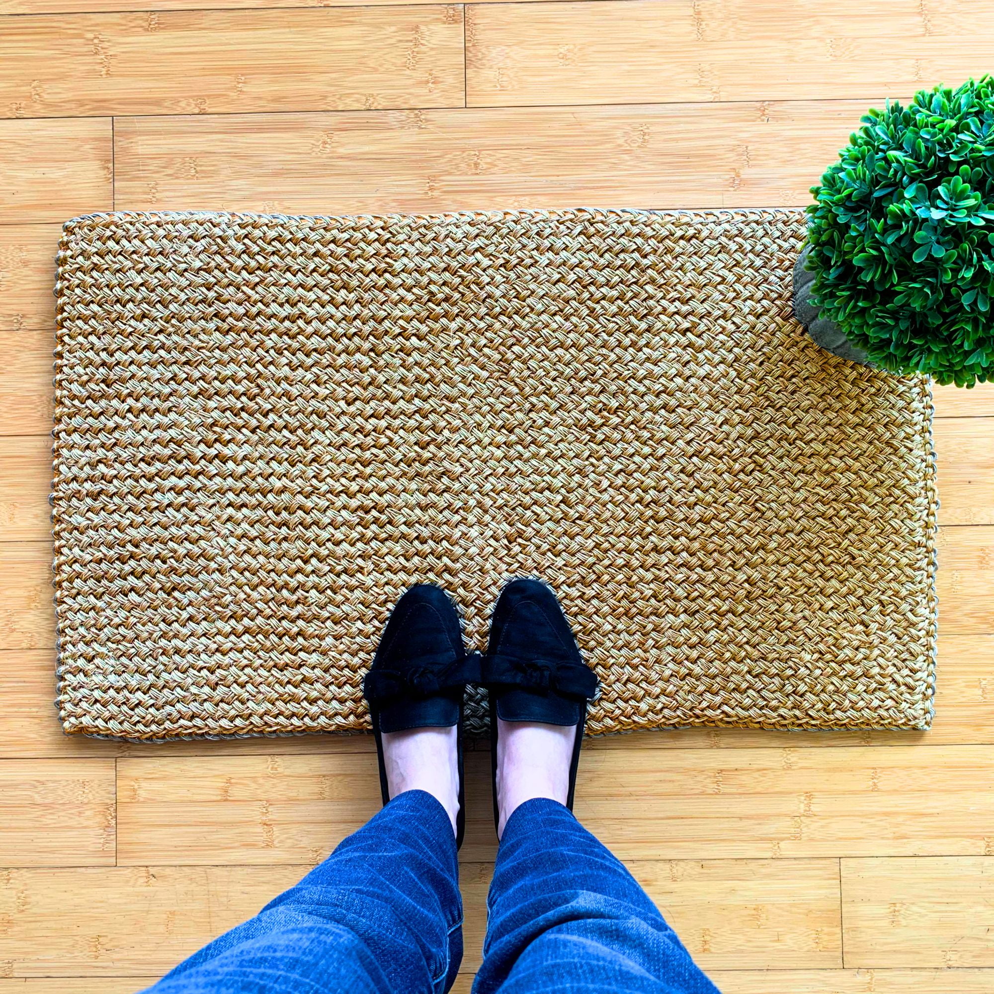 Entryway Rug Indoor Door Mat Natural Sisal Rug Handwoven Boho Front