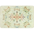 Entryway Rug Indoor NonSlip,Floral Faux Wool Accent Throw Rugs