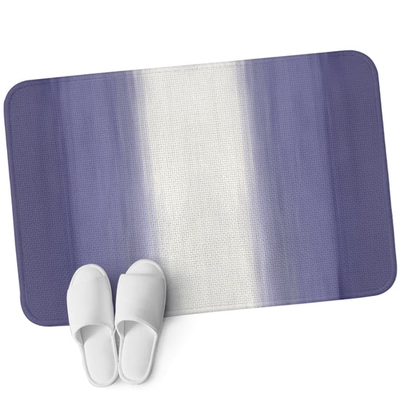Entryway Rug Indoor, Purple Ombre Striped Absorbent Non Slip Washable Rug, Purple Gradient Farmhouse Abstract Art Low Profile Front Door Carpet Runner for Front Door, Garage, Patio, 31.5x47 In