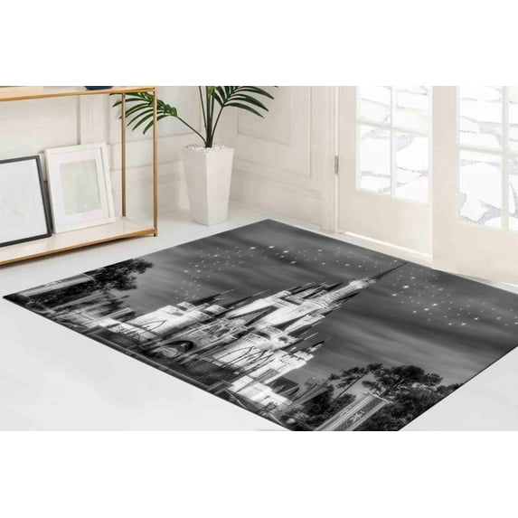 Entryway Rugs, Girl Room Rug, Printed Rug, Office Rug,Printed Rug, Bedroom Rugs, Children Rug, Runner Rug, Black and White Rug, 2.6'x6.5' - 80x200 cm
