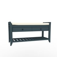 Baxton Studio Avignon Script-Patterned French Laundry Fabric Storage ...
