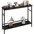 thumbnail image 1 of Entryway Table, Console Table for Living Room, 39.3" Sofa Table with Adjustable Shelf, Color Block Console Table for Entryway, Living Room, Hallway, Bedroom, Black, 1 of 7