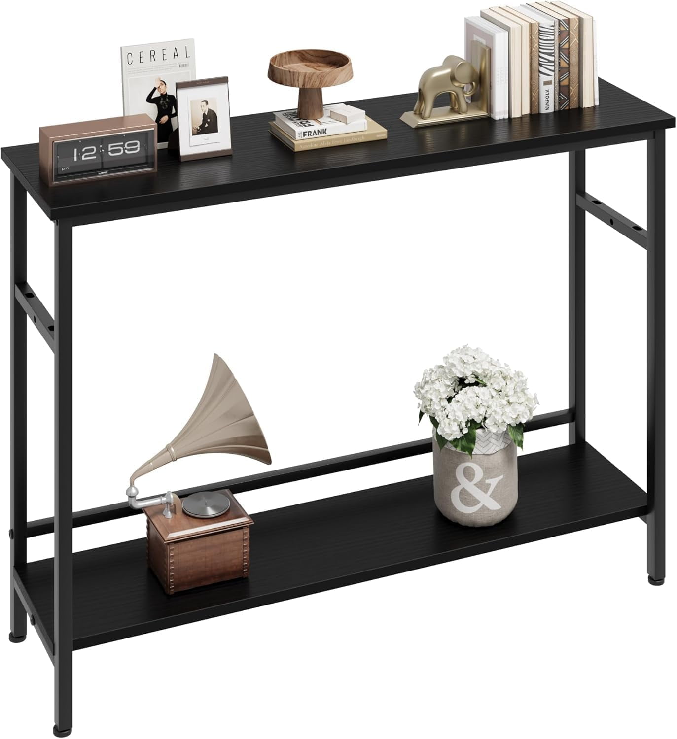 Entryway Table, Console Tables with Storage, 39.3”Rustic Sofa Table with Adjustable Shelf, Console Table for Entryway, Living Room, Hallway, Bedroom