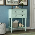 thumbnail image 1 of Entryway Table with Drawers & Shelf, SEGMART 23"x13" Small Console Table Sofa Table with Storage, Elegant Console Table Small Entry Table for Small Spaces Living Room Hallway Foyer Study, Retro Blue, 1 of 9