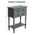 thumbnail image 1 of Entryway Table with Storage, Rustic Small Console Table w/ 3 Drawers & Open Bottom Shelf, Skinny Wood Console Table, Narrow Sofa Side Table for Living Room, Foyer, Entry Table, Vendee Gray, 1 of 6