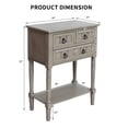 thumbnail image 1 of Entryway Table with Storage, Rustic Small Console Table w/ 3 Drawers & Open Bottom Shelf, Skinny Wood Console Table, Narrow Sofa Side Table for Living Room, Foyer, Entry Table, Roast Oyster, 1 of 6
