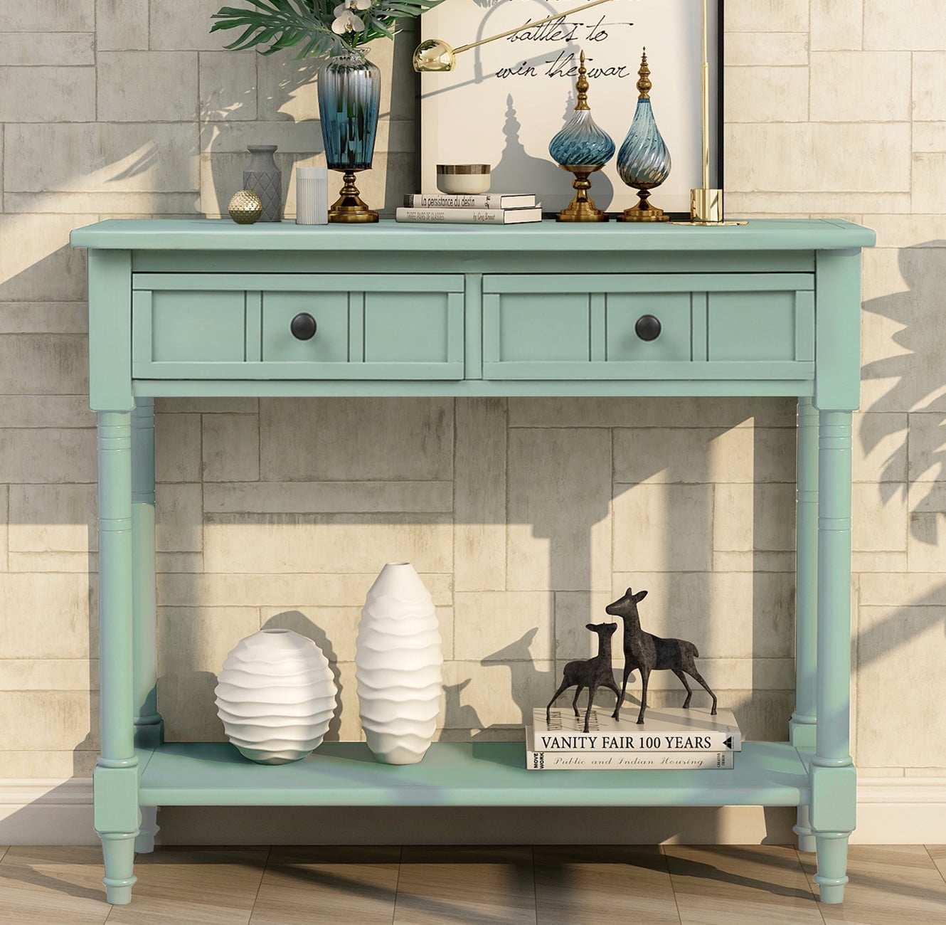 Entryway Table with Storage, SEGMART Console Table with Drawers, Solid