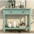 thumbnail image 1 of Entryway Table with Storage, SEGMART Console Table with Drawers, Solid Wood Entryway Table with Shelf, Modern Entry Table Console Table for Living Room Entryway Hallway Foyer, Gray, 1 of 9