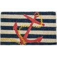 thumbnail image 1 of Entryways Nautical Anchor Handwoven Coconut Fiber Indoor Outdoor Doormat, 18'' x 30'', Multi Color, 1 of 7