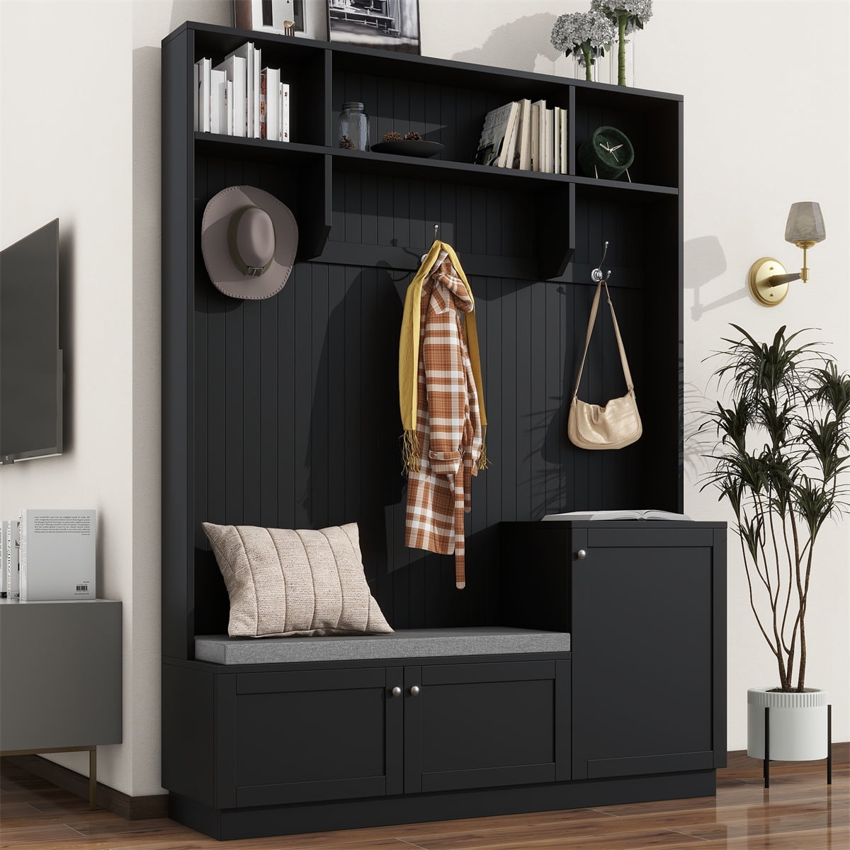 Entryways Hall Tree with Coat Rack and Storage UK | Ubuy