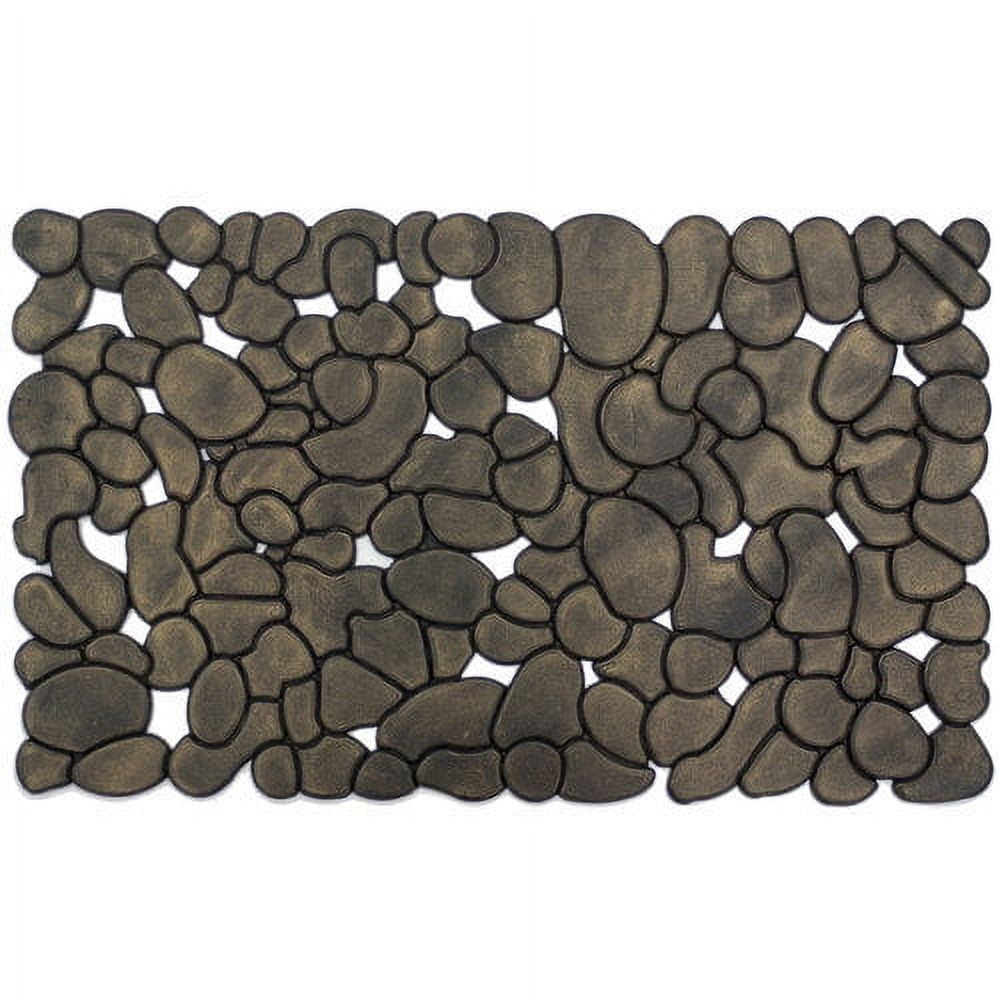 Entryways Rubber Stones Gold Recycled Rubber Doormat