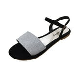 Entyiena Women's Slide Flat Sandals Summer Comfortable Dress Thong ...