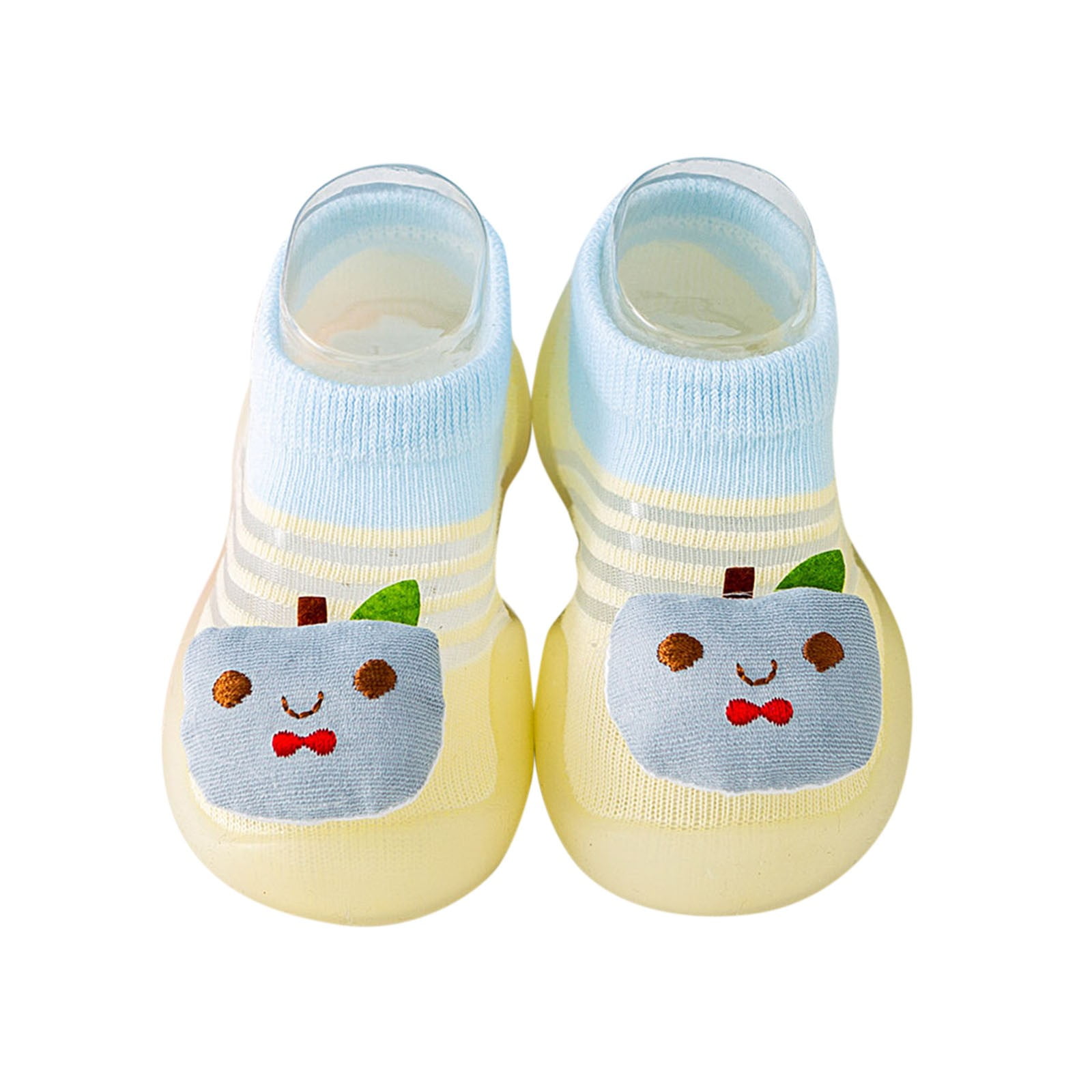 Entyinea Baby Boy Sock Shoes Rubber Sole NonSkid Indoor Slipper Boys
