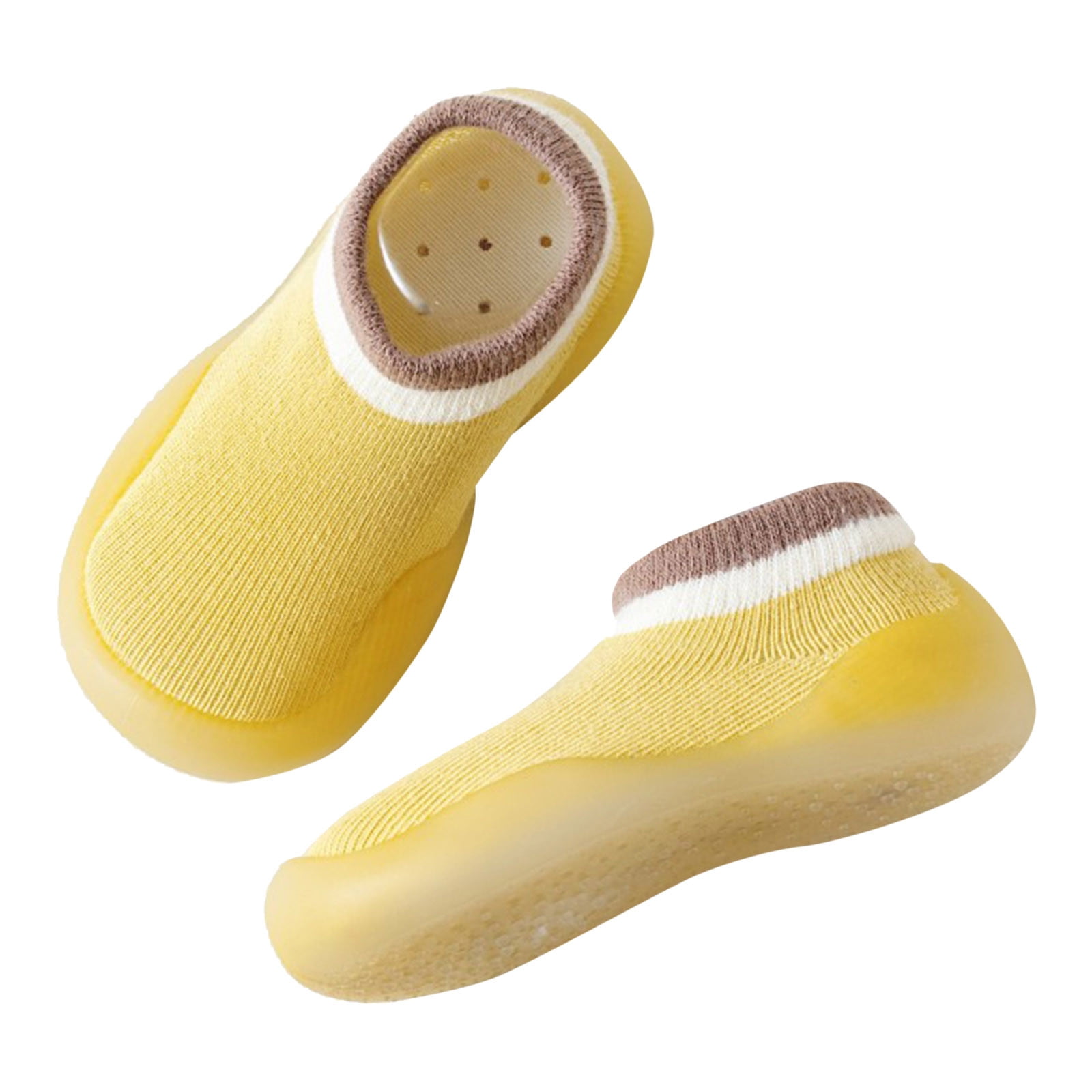 Entyinea Baby Boy Sock Shoes Rubber Sole NonSkid Indoor Slipper Boys