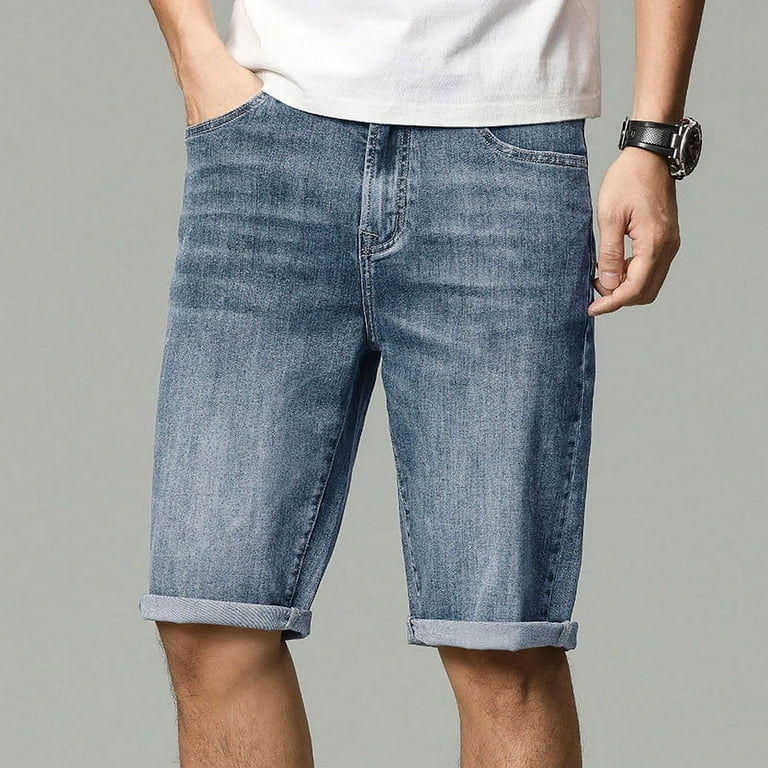 Loose fit jean shorts mens discount