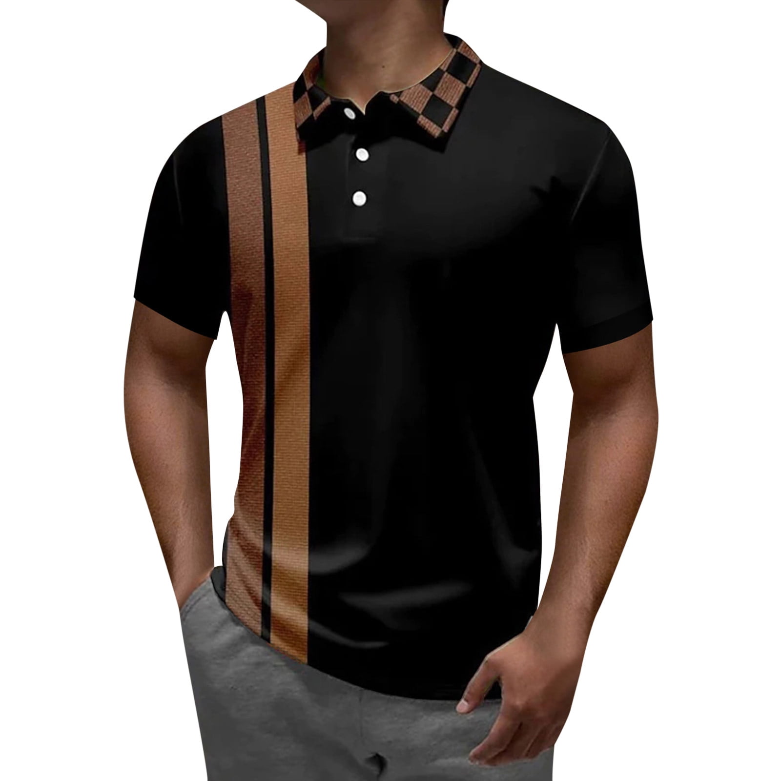 Entyinea Big And Tall Polo Shirts For Men Classic Fit Short Sleeve Dual ...