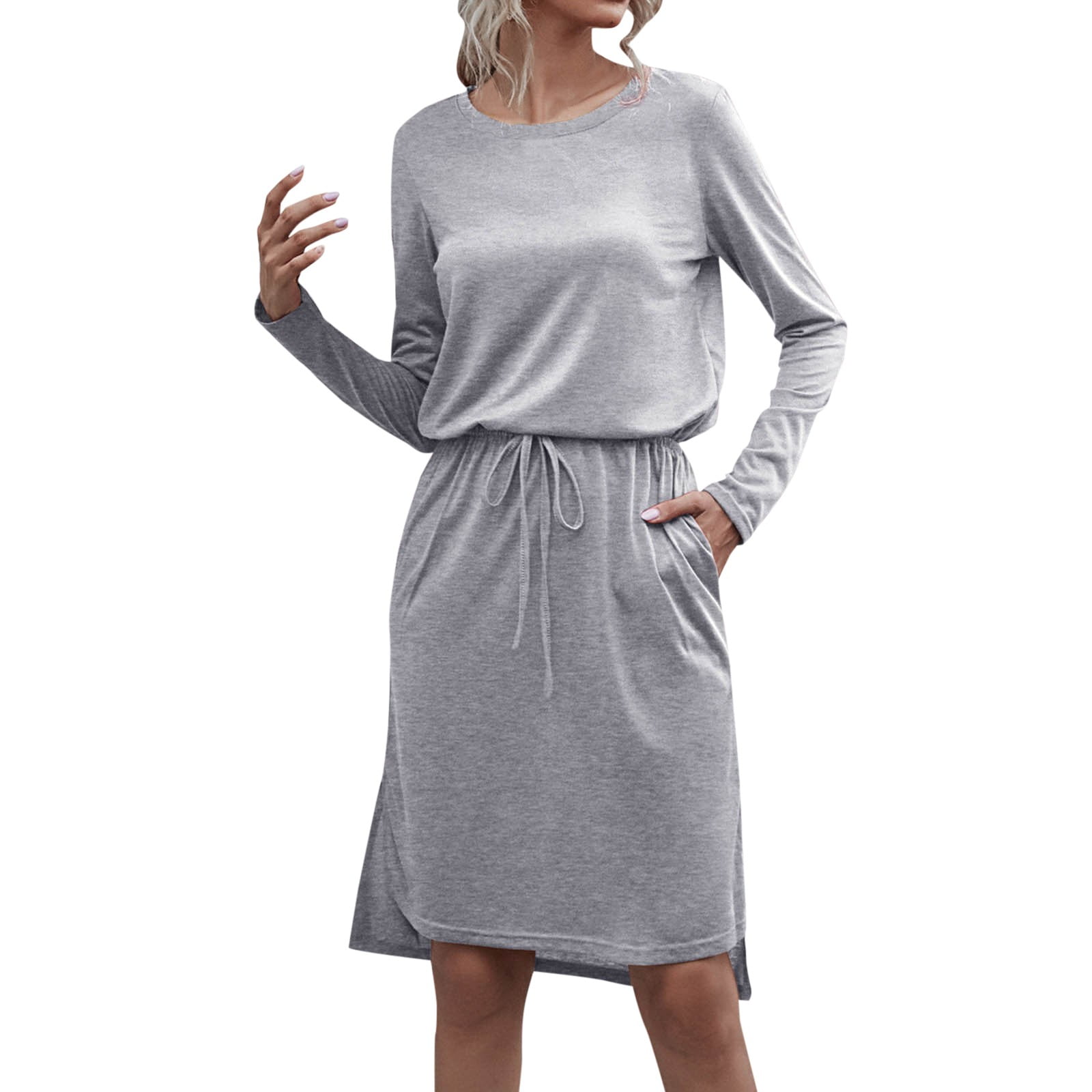 Women’s Button-Down Shirt Midi Dress Fitted main image 0