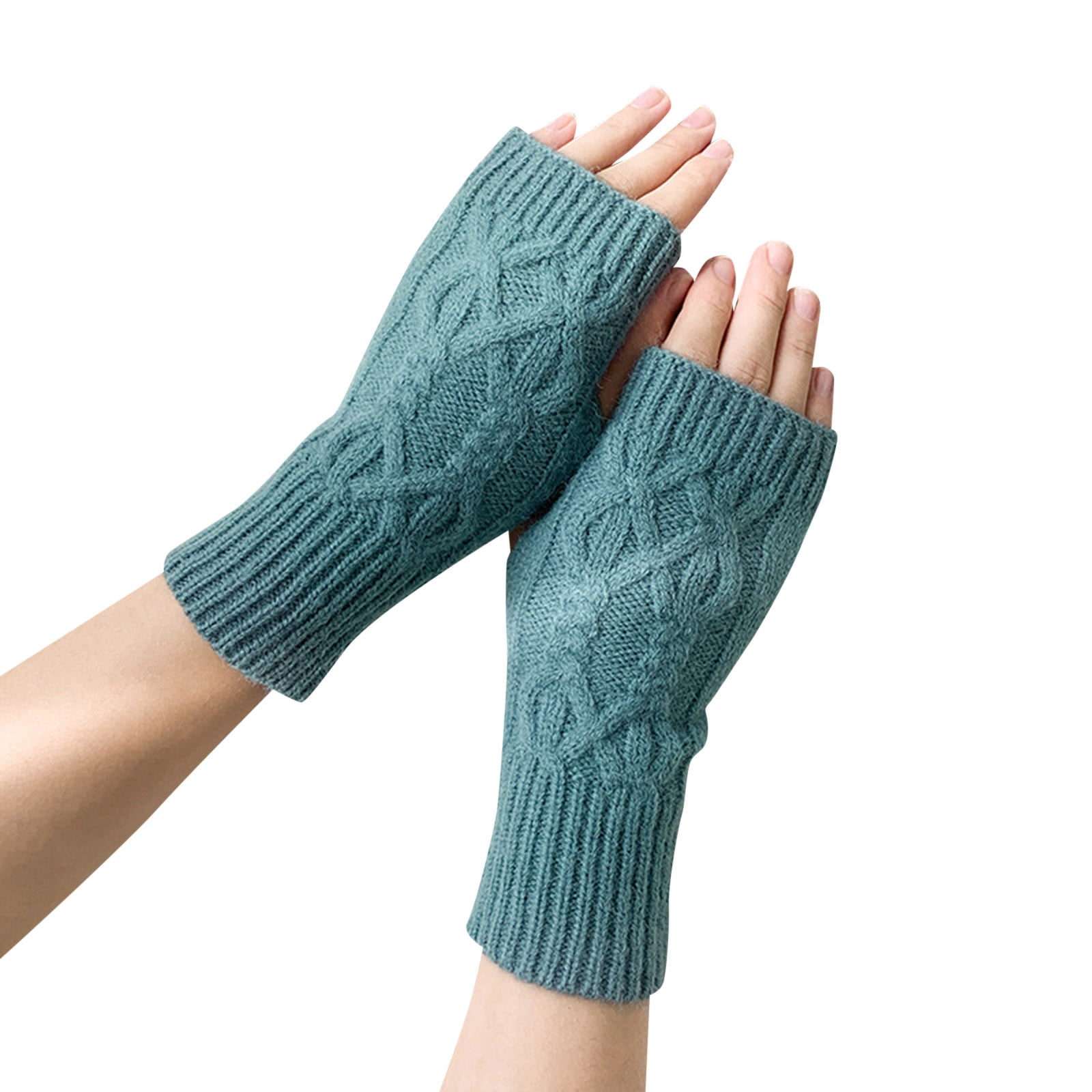 Entyinea Fingerless Thermal Gloves Women Cozy Half Fingerless Driving