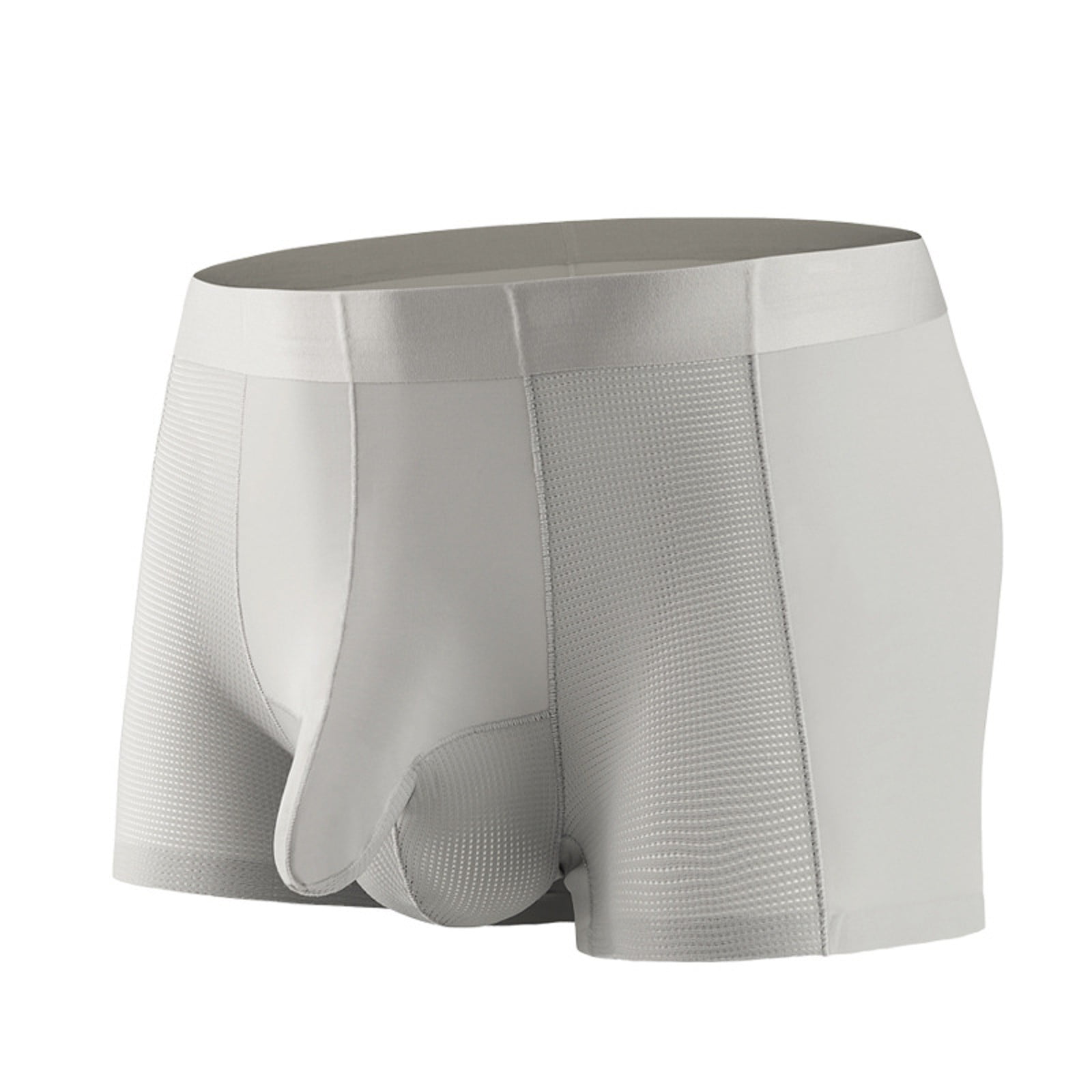 Entyinea Hanes Boxer Briefs for Men Long Leg Anti Wear Sports Striped with Pouches Underwear