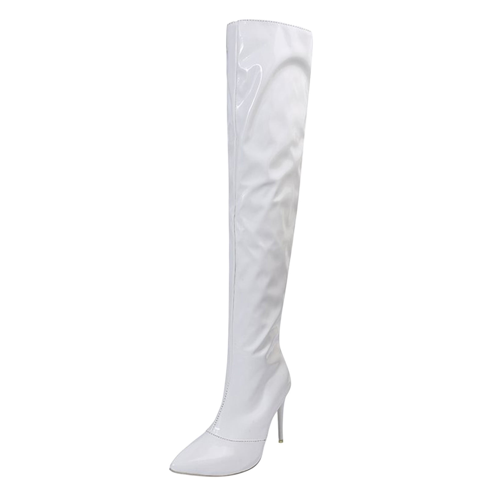 Entyinea Heel Boots for Women, Over The Knee Cowgirl Boots Western