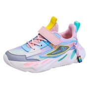 NEWWALPOLE Entyinea Kids Boys Girl Lightweight Running Shoes Breathable Athletic Slip On Casual Walking Sneakers Shoes Pink for Size 13