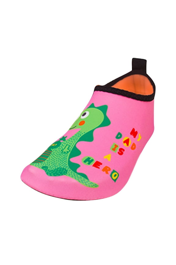 Kids Boys Girls Swim Water Shoes, Toddler Kids Swim Water Shoes Non-Slip Quick Dry Beach Shoes,Barefoot Sports Shoes Aqua Socks for Beach Outdoor Sports Pink for 11