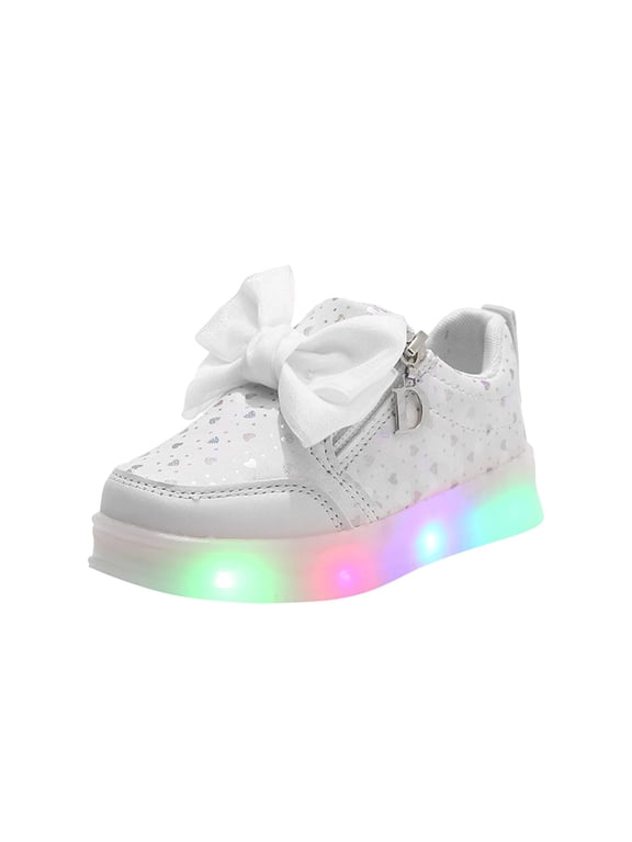 Kids' Light-Up Flashing Sneaker Athletic Running Shoes Boys and Girls Available in Toddler and Little Kid Sizes Shoes For Boys Shoes For Boys White for 9