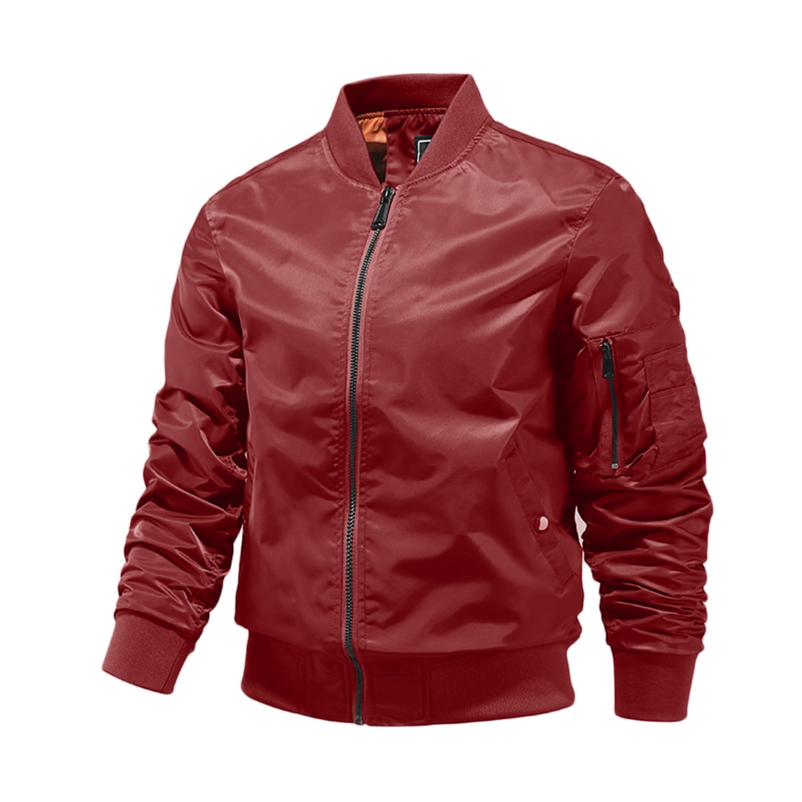 Entyinea Leather Bomber Jacket Leather Jacket with Removable Hood Motorcycle Jacket Casual Warm