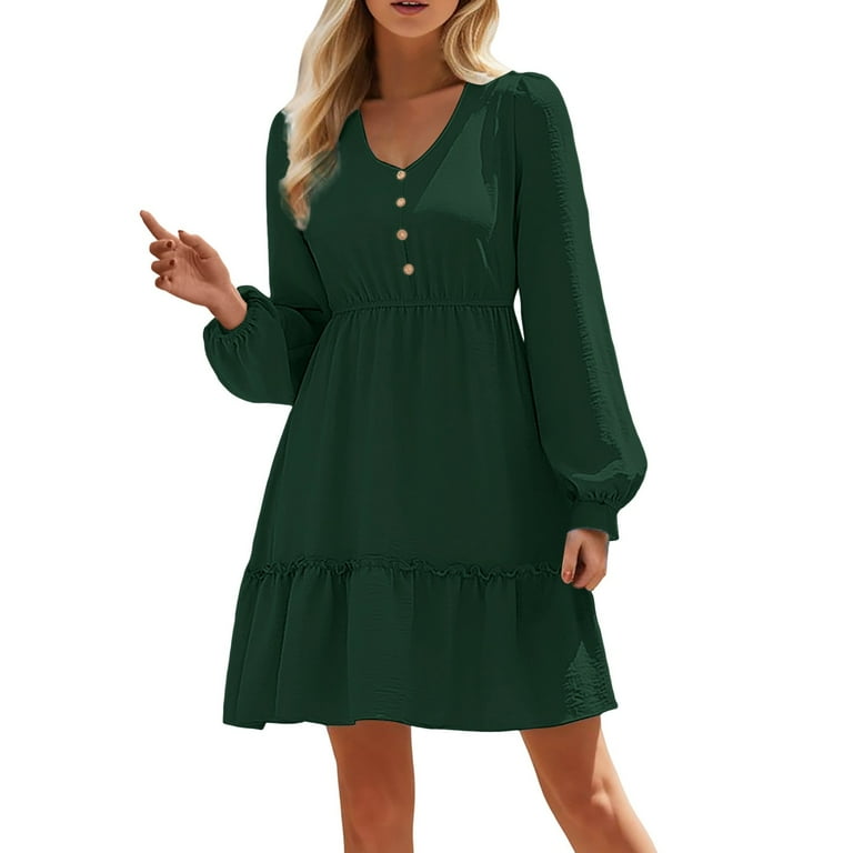 Deep V Slim Puff Sleeve Bodycon Dress Deep V Slim Puff Sleeve Bodycon Dress