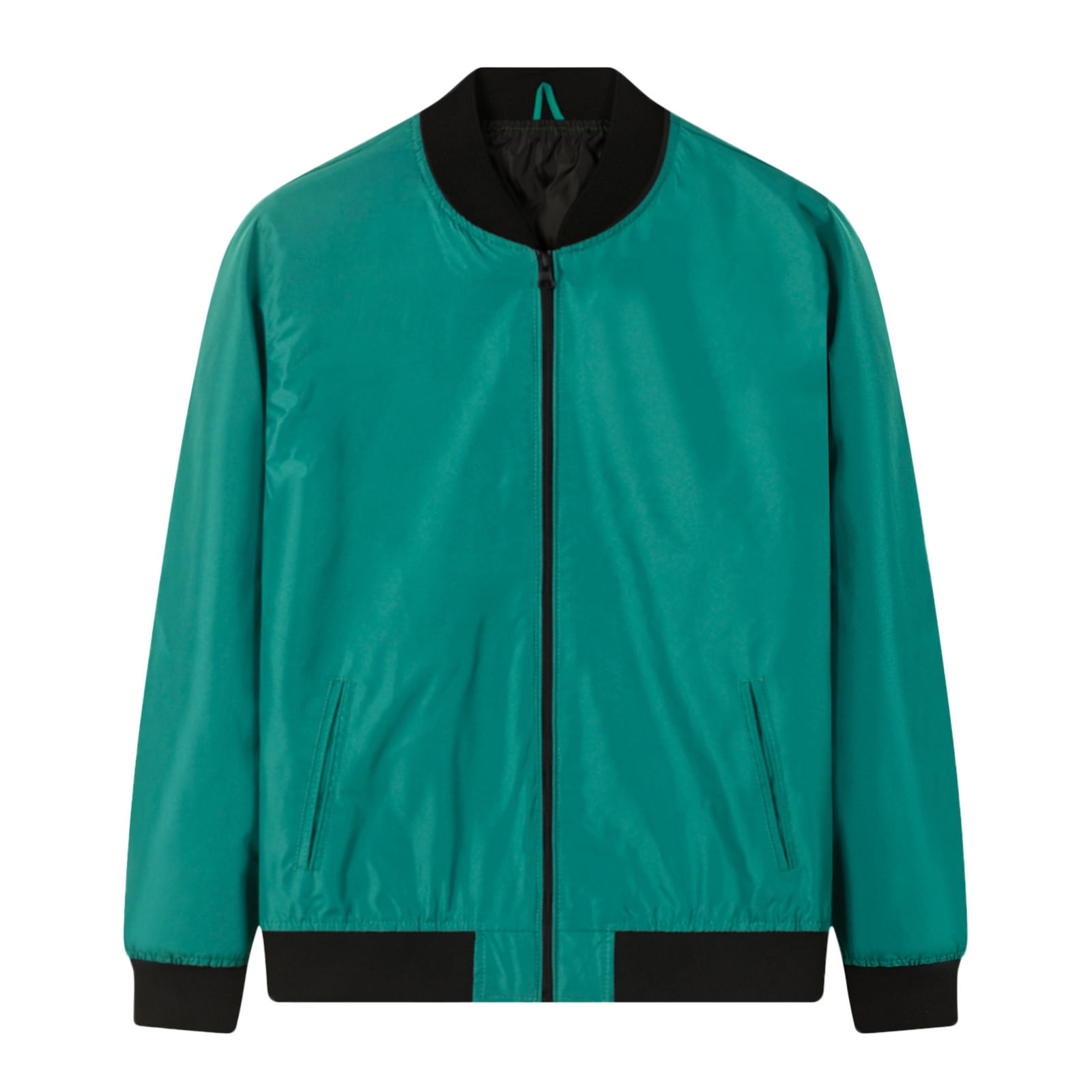 Entyinea Man’s Varsity Baseball Jacket Graphic Print Varsity Jacket Color Block Zipper Closure