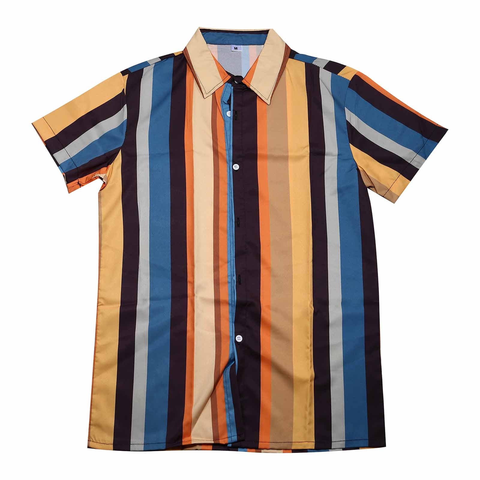 Entyinea Men Summer Button Down Shirts Button Down Plain Shirts Short