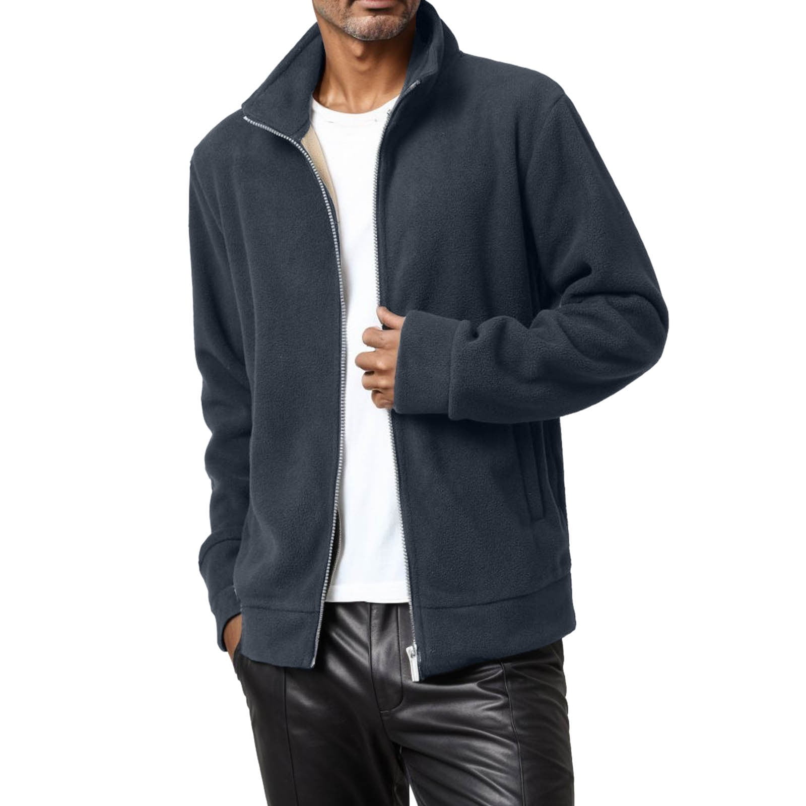 Entyinea Men Work Jacket Sherpa Lined Winter Heavyweight Hooded Jacket