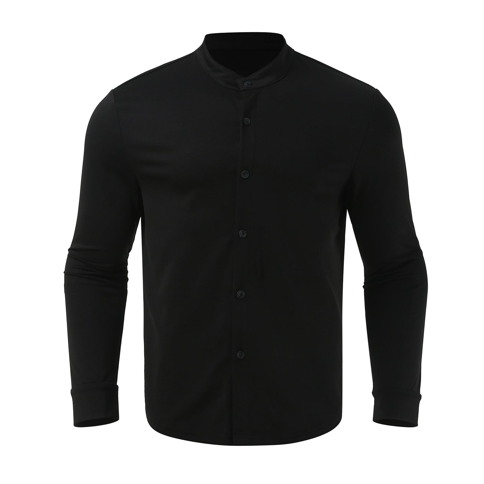 Entyinea Men's Casual Shirts Long Sleeve Plaid Collar Casual Button