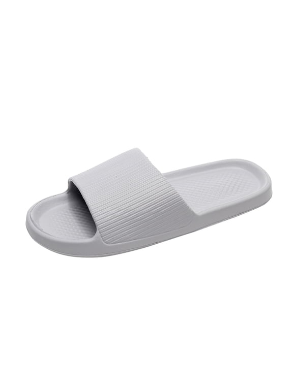Men's Comfort Slide Sandals Non-Slip Massage Foam Shower Bathroom Womens Mens Sandals, Soft Comfortable Platform Open Toe Shoes,Gray 11