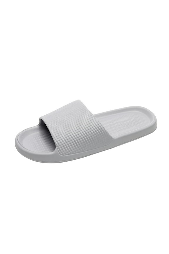 Men's Comfort Slide Sandals Non-Slip Massage Foam Shower Bathroom Womens Mens Sandals, Soft Comfortable Platform Open Toe Shoes,Gray 11