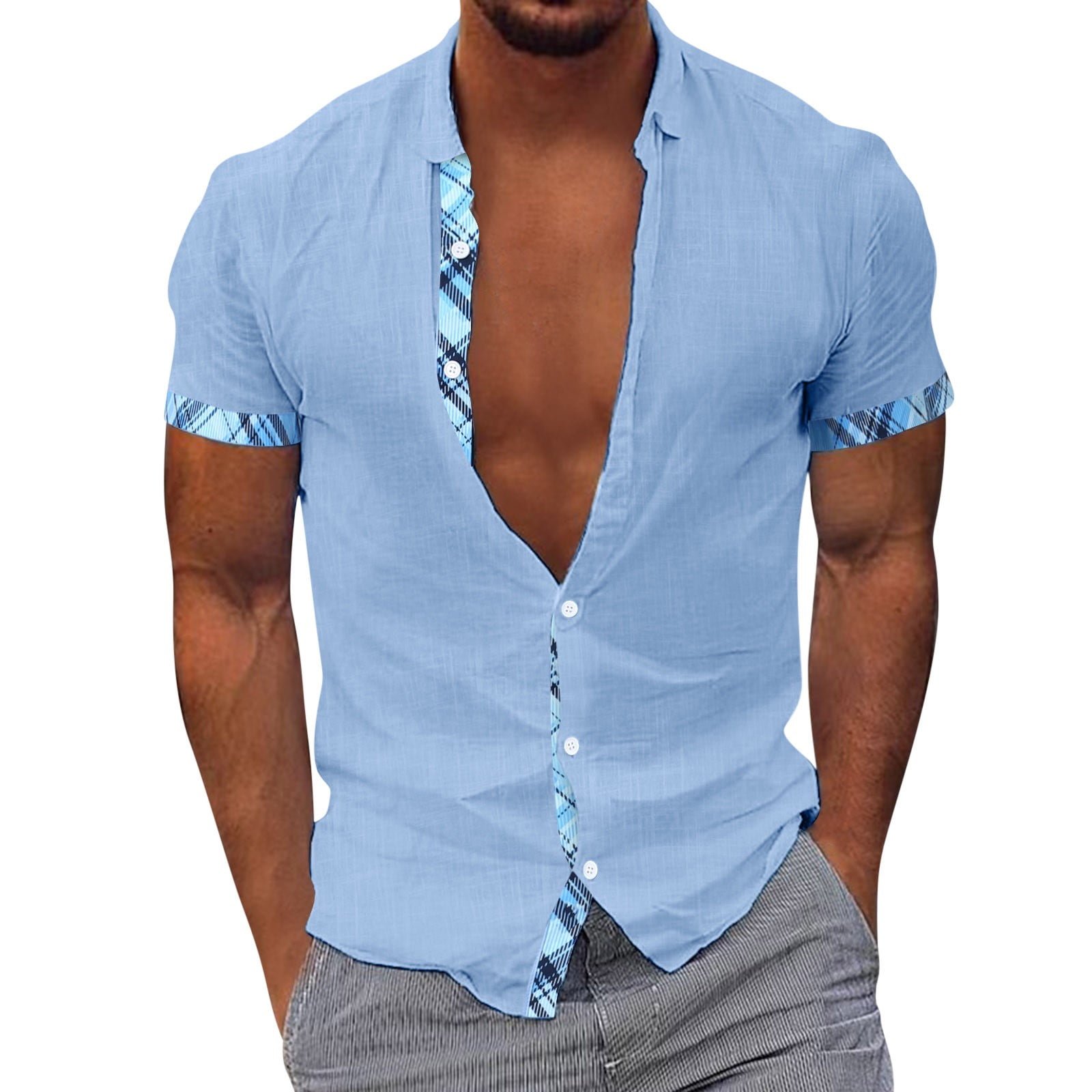 Entyinea Men's Muscle Fit Dress Shirts Relaxed Fit Midweight Long